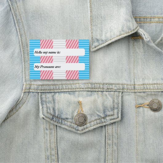 カスタマイズ可能な抽象芸術トランスジェンダープライドフラグ 名札 (インサイチュ)