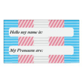 カスタマイズ可能な抽象芸術トランスジェンダープライドフラグ 名札 (正面)