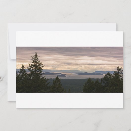 カスタマイズ可能な招待状: San Juan Islands Pano 招待状 (正面)