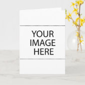 カスタマイズ可能な挨拶状 カード (黄色い花)