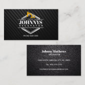 カスタマイズ可能な掘削機の名刺 名刺 (正面/裏面)