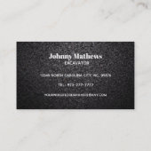 カスタマイズ可能な掘削機の名刺 名刺 (裏面)