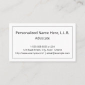 カスタマイズ可能な提唱者名刺 名刺 (正面)