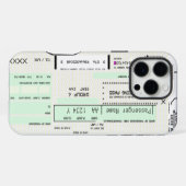 カスタマイズ可能な搭乗券 航空 iPhoneケース (裏面横)