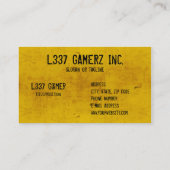 カスタマイズ可能な放射線ハザード徴候 名刺 (裏面)