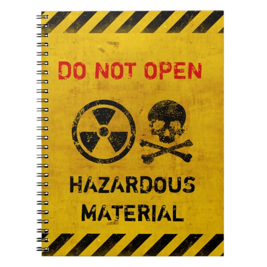 カスタマイズ可能な放射警告領域 ノートブック (正面)