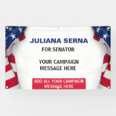 カスタマイズ可能な政治キャンペーン アメリカ国旗 横断幕 (横)