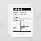 カスタマイズ可能な政治家のパーティの招待状 招待状 (正面/裏面)