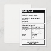 カスタマイズ可能な政治家パーティー招待状 招待状 (正面/裏面)