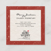 カスタマイズ可能な教会の名刺 スクエア名刺 (裏面)