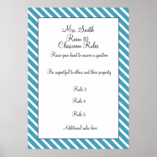 カスタマイズ可能な教室のルールポスター ポスター