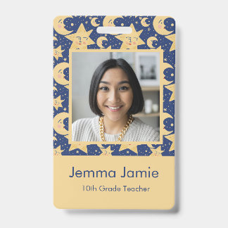 カスタマイズ可能な教師IDバッジ - Celestial Teacher ID Badge バッジ