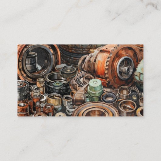 カスタマイズ可能な整備士ショップ 名刺 (裏面)