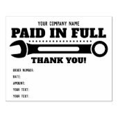 カスタマイズ可能な文字がフルに支払われた感謝！レンチ ラバースタンプ (インプリント)