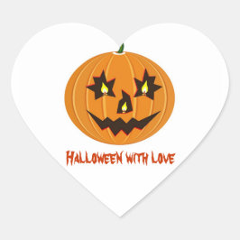 カスタマイズ可能な文字が付いているハロウィンのステッカー ハートシール