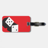 カスタマイズ可能な文字が付いている幸運なサイコロ ラゲッジタグ (裏面横)