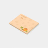 カスタマイズ可能な文字が付いている秋のつる植物のカボチャ ポストイット (アングル)