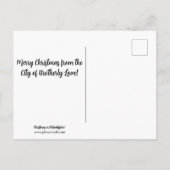 カスタマイズ可能な文字でフィラデルフィアのクリスマス シーズンポストカード (裏面)