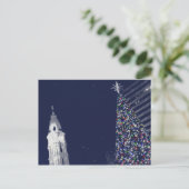 カスタマイズ可能な文字でフィラデルフィアのクリスマス シーズンポストカード (スタンド正面)