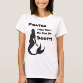 カスタマイズ可能な文字とのおもしろいな海賊引用文 Tシャツ (正面)