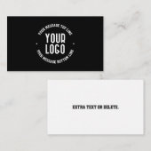 カスタマイズ可能な文字とアップロードしたロゴまたはイメージ エンクロージャーカード (正面/裏面)