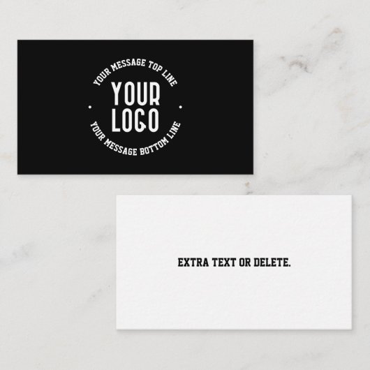 カスタマイズ可能な文字とアップロードしたロゴまたはイメージ エンクロージャーカード (正面/裏面)