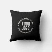 カスタマイズ可能な文字とアップロードしたロゴまたはイメージ クッション (裏面)