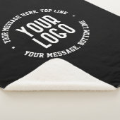 カスタマイズ可能な文字とアップロードしたロゴまたはイメージ シェルパブランケット (3/4)