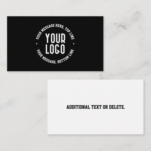 カスタマイズ可能な文字とアップロードしたロゴまたはイメージ ノートカード (正面/裏面)