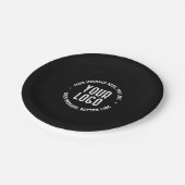 カスタマイズ可能な文字とアップロードしたロゴまたはイメージ ペーパープレート (アングル)