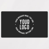 カスタマイズ可能な文字とアップロードしたロゴまたはイメージ ラベル (デザイン1)