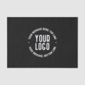 カスタマイズ可能な文字とアップロードしたロゴまたはイメージ 薄葉紙 (正面)