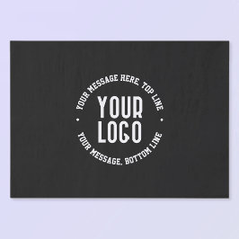 カスタマイズ可能な文字とアップロードしたロゴまたはイメージ 薄葉紙