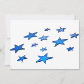 カスタマイズ可能な文字とブルーメリークリスマススター (裏面)