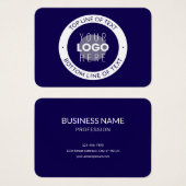 カスタマイズ可能な文字とロゴ | 濃い青の紫 (正面&裏面)