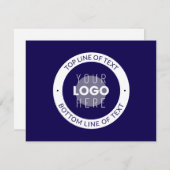 カスタマイズ可能な文字とロゴ | 濃い青の紫 エンクロージャーカード (正面/裏面)