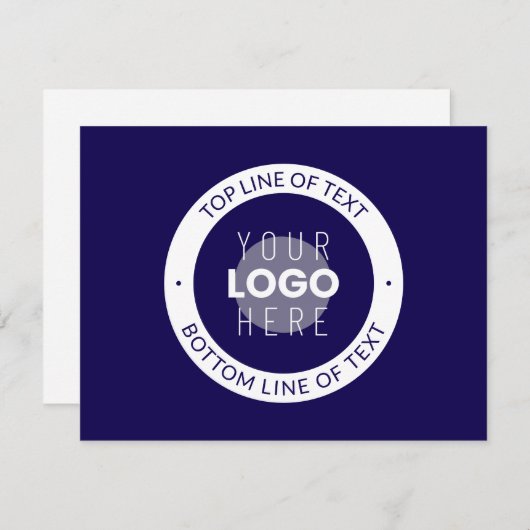 カスタマイズ可能な文字とロゴ | 濃い青の紫 エンクロージャーカード (正面/裏面)