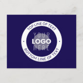 カスタマイズ可能な文字とロゴ | 濃い青の紫 エンクロージャーカード (正面)