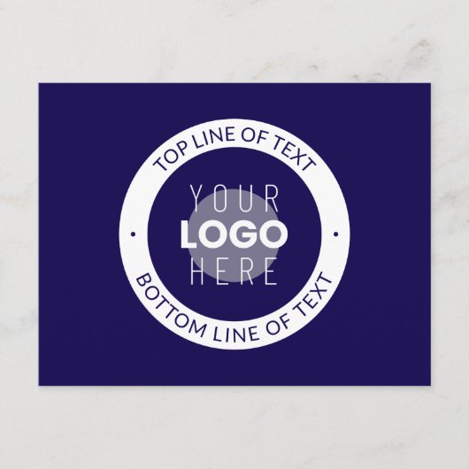カスタマイズ可能な文字とロゴ | 濃い青の紫 エンクロージャーカード (正面)