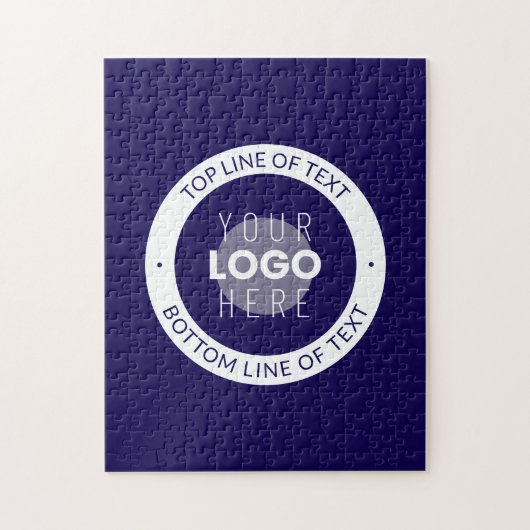 カスタマイズ可能な文字とロゴ | 濃い青の紫 ジグソーパズル (縦)