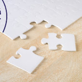 カスタマイズ可能な文字とロゴ | 濃い青の紫 ジグソーパズル (側面)