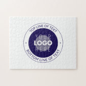 カスタマイズ可能な文字とロゴ | 濃い青の紫 ジグソーパズル (横)