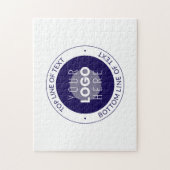 カスタマイズ可能な文字とロゴ | 濃い青の紫 ジグソーパズル (縦)