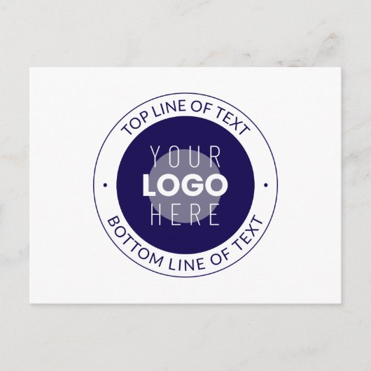 カスタマイズ可能な文字とロゴ | 濃い青の紫 ポストカード (正面)
