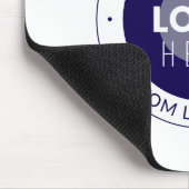 カスタマイズ可能な文字とロゴ | 濃い青の紫 マウスパッド (コーナー)