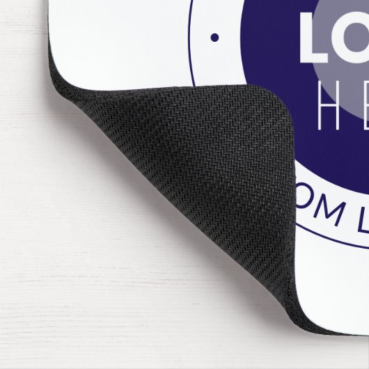 カスタマイズ可能な文字とロゴ | 濃い青の紫 マウスパッド (コーナー)