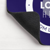 カスタマイズ可能な文字とロゴ | 濃い青の紫 マウスパッド (コーナー)