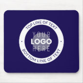 カスタマイズ可能な文字とロゴ | 濃い青の紫 マウスパッド (正面)