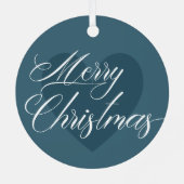 カスタマイズ可能な文字と写真エレガントメリークリスマス メタルオーナメント (裏面)