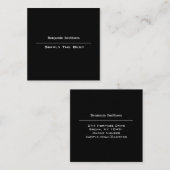 カスタマイズ可能な文字と色の基本白黒 スクエア名刺 (正面/裏面)